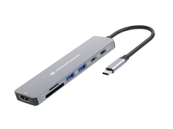 CONCEPTRONIC 7-i-1 dock USB-C ? HDMI/USB-C/2xUSB-A, 25 cm