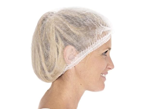 Hårnät för engångsbruk, Mob Cab Large 60cm Non-woven, vit, förpackning om 1000 st