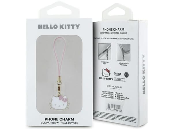 Hello Kitty Charm Kitty Head Pendant - Pink