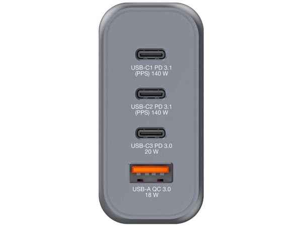 Verbatim GNC-140, Innendørs, AC, 20 V, Sort, Grå