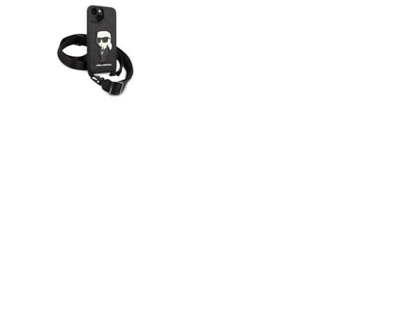Karl Lagerfeld KLHCP14SSTKMK iPhone 14 6,1" sort/sort hardcase Monogram Ikonik Patch