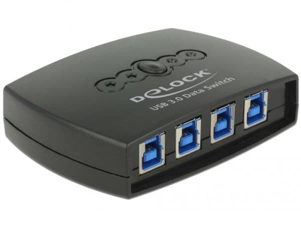 Delock USB 3.0 Sharing Switch 4 - 1 - USB-periferdelesvitsj - 4 x SuperSpeed USB 3.0 - stasjonær