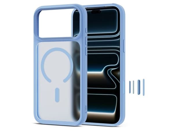 Tech-Protect Magmat Magsafe CC Case for iPhone 18 Pro / 17 Pro - Light Blue Matte