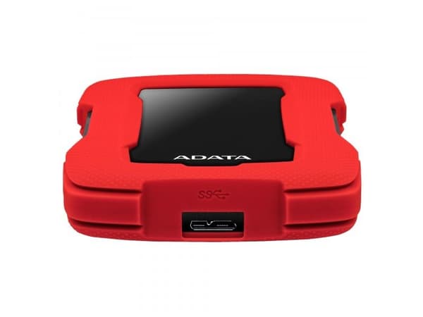 ADATA HD330 - Hårddisk - 1 TB - extern (portabel) - USB 3.1 - 256 bitars AES - röd