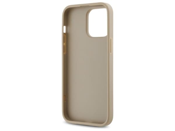 Hurtel DKNY Quilted Stack Logo-skal för iPhone 14 Pro - beige