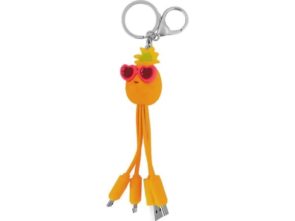 Pineapple 3-i-1 laddkabel nyckelring