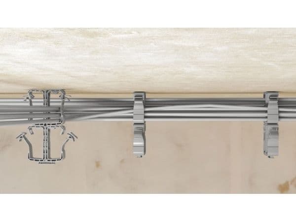 Fischer 58142, Kabelholder, Tak, Nylon, Grå