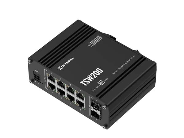 TWS200 industriswitch för POE+ ethernet
