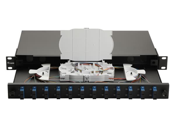 Equip 337300, SC, OS2, Rackmontering, 1U, Svart, Stål