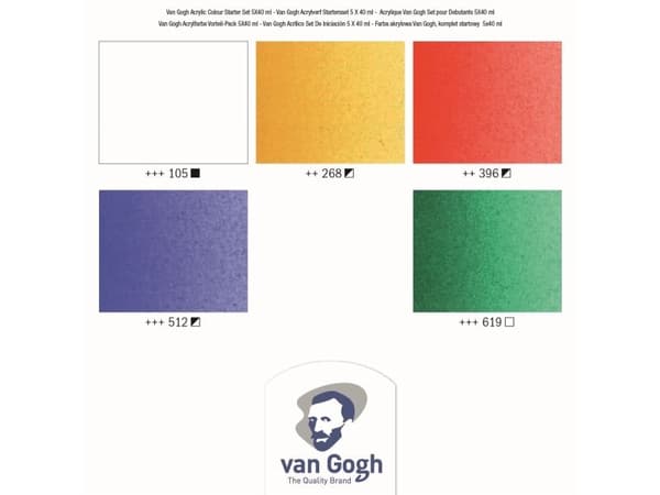 Van Gogh akrylfärgs startset | 5 x