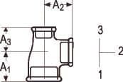 GF GEORG FISCHER 2 sort tee