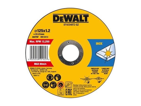 DeWALT Kapskiva för metall 125 mm. - 10-pack