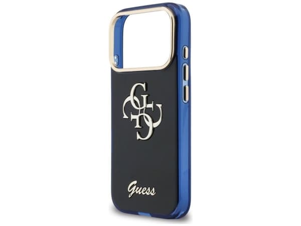 Guess IML 4G Script Metal-skal för iPhone 17 Pro - Blå