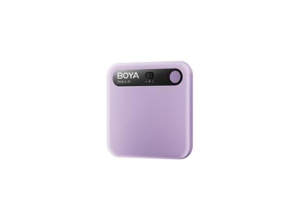 BOYA Notra lydeopptaker med AI-teksting - lilla
