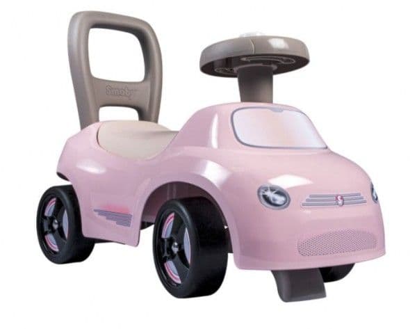 Smoby Auto 2-i-1 skyv-og-gå-bil, rosa