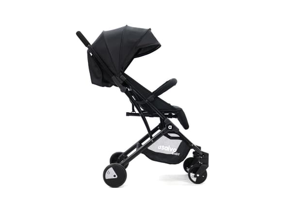 Asalvo Stroller Flight Travel+, musta/punainen