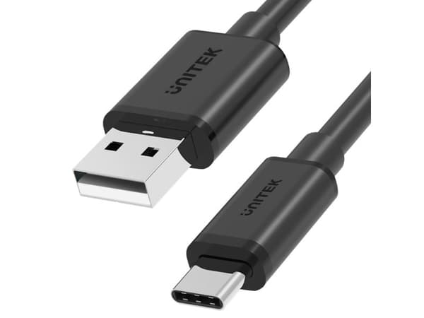 UNITEK USB-KABEL USB-A - USB-C 25CM, Y-C480BK