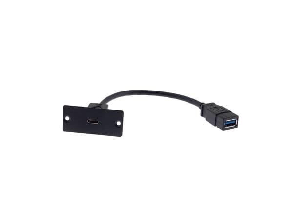 Kramer Electronics WU-CA(B), USB C, Skruvar, Svart, 0 - 40 ° C