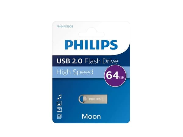 Philips FM64FD160B Moon edition 2.0 - USB-flashstasjon - 64 GB - USB 2.0