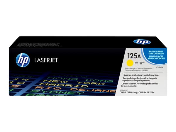 Lasertoner HP 125A CB542A, 1.400 sider, Gul