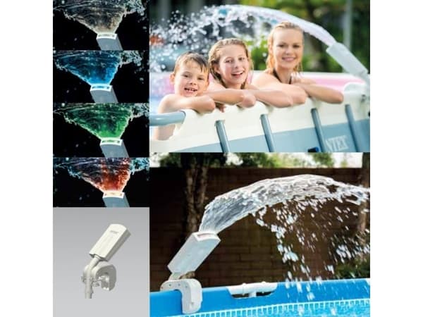 Intex 28089, Pooldusch, Vit, Plast, LED, Variabel, Kina