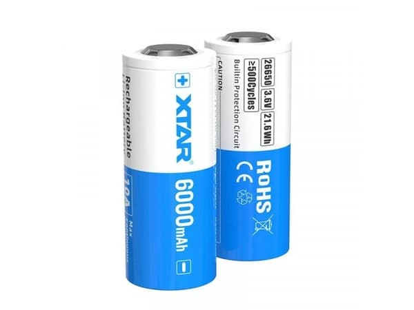 Xtar 26650-batteri 6000 mAh, 1 stk.
