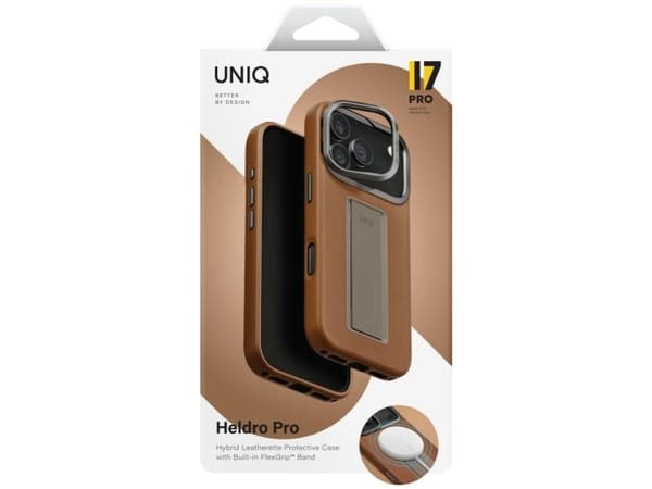 Uniq Heldro Pro Magclick Charging Case for iPhone 17 Pro - Brown