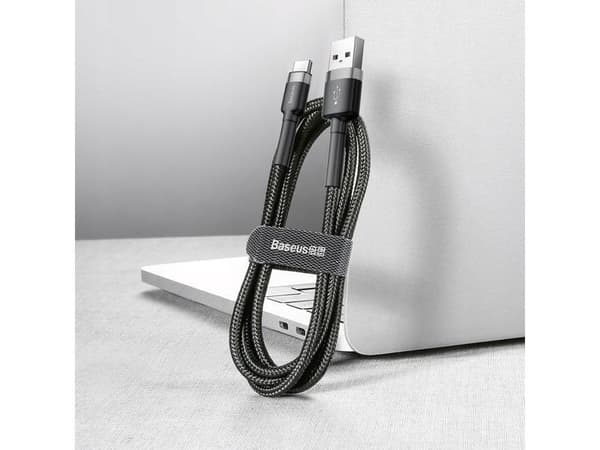 Baseus CATKLF-BG1, 1 m, USB A, USB C, Svart