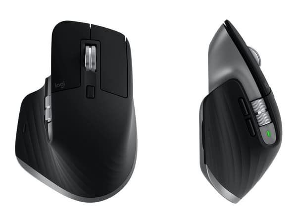 Logitech Master Series MX Master 3S - Mus - ergonomisk - optisk - 7 knapper - trådløs - Bluetooth - romgrå - for Apple MacBook