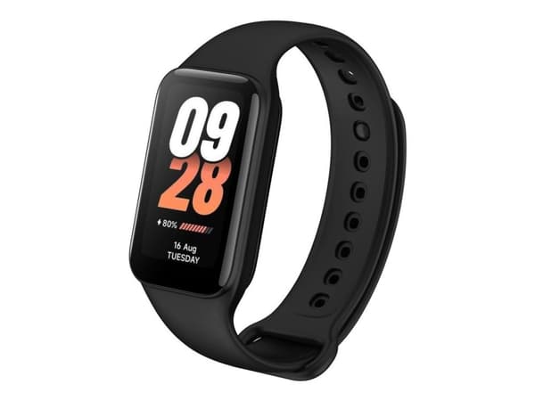 FIXED Silikon Silikonbånd for Xiaomi Smart Band 8 Active/9 Active, svart