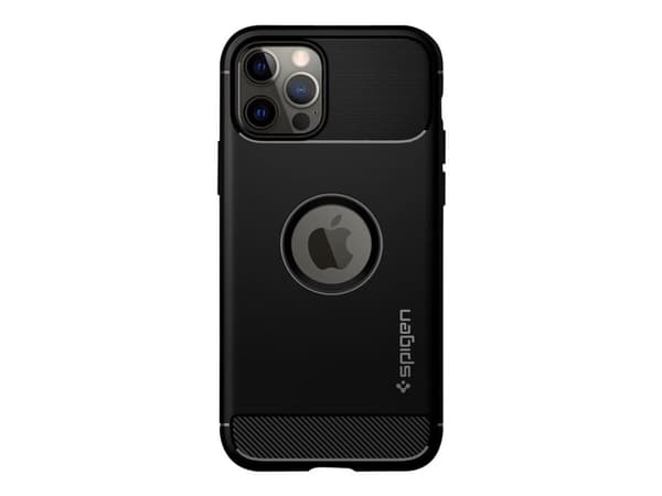Spigen Rugged Armor, Suojus, Apple, iPhone 12 / iPhone 12 Pro, 15,5 cm (6.1"), Musta