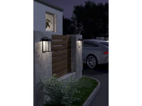 EGLO SUZZARA SOLAR WALL W/SENSOR MUSTA/VALKOINEN