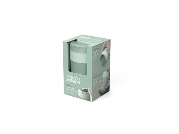 Joseph Joseph Sipp rese-mugg med fällbart lock 340 ml grön (81122)