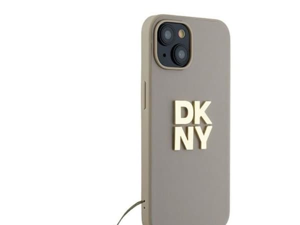 DKNY håndleddsrem deksel med logo til iPhone 15 / 14 / 13 - beige