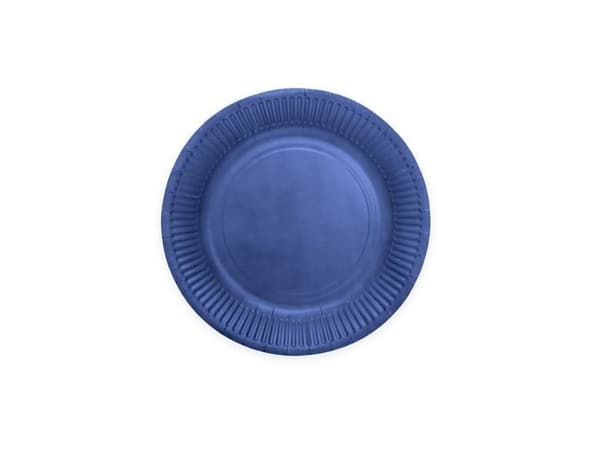 Marineblå paptallerkner, 23cm 8 stk