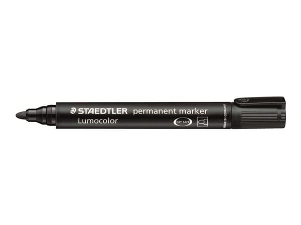 Staedtler Lumocolor, Musta, Pyöreä pää, Musta, 2 mm, Saksa, 1 kpl
