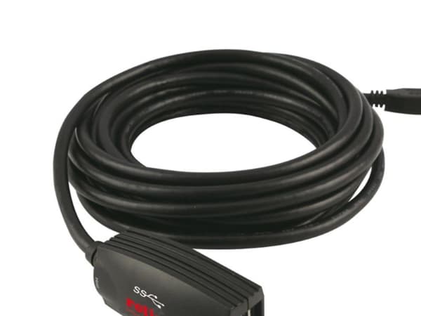 ROLINE USB 3.0 Active Repeater, 5 m, USB A, USB A, Musta