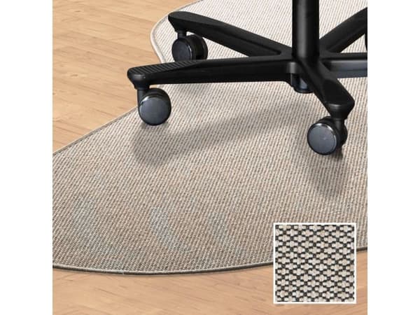 Stolunderlag dråpeform 180x120 i teppe - beige