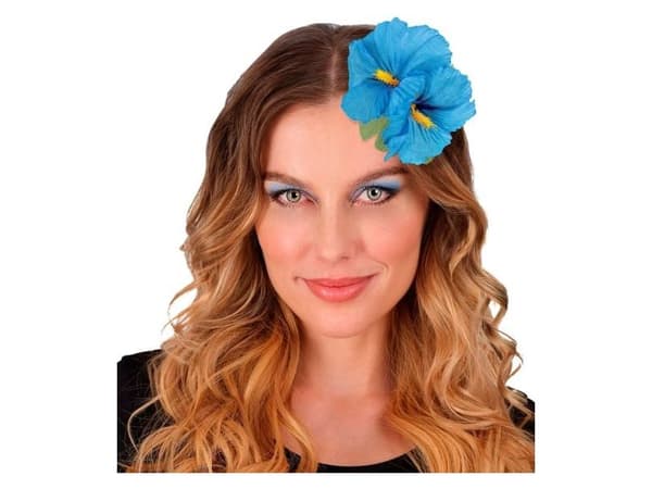 Lyseblå hawaiiblomster med klips