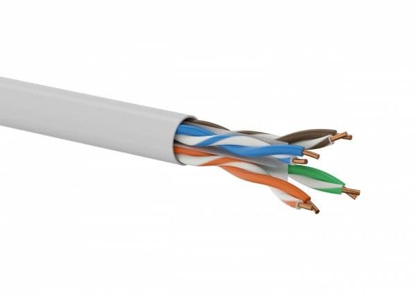 ALANTEC - Bulkkabel - 305 m - UTP - CAT 6 - halogenfri, fast - ljusgrå