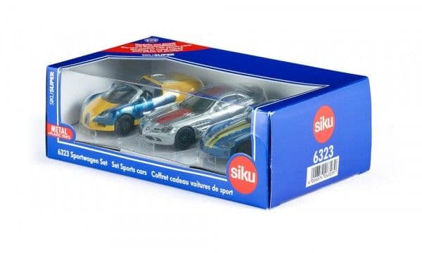 Siku 6323, Bil, Sort, Blå, Röd, Sølv, Gul
