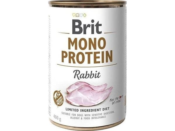 Brit MONO PROTEIN RABBIT våtfoder för hundar 400 g