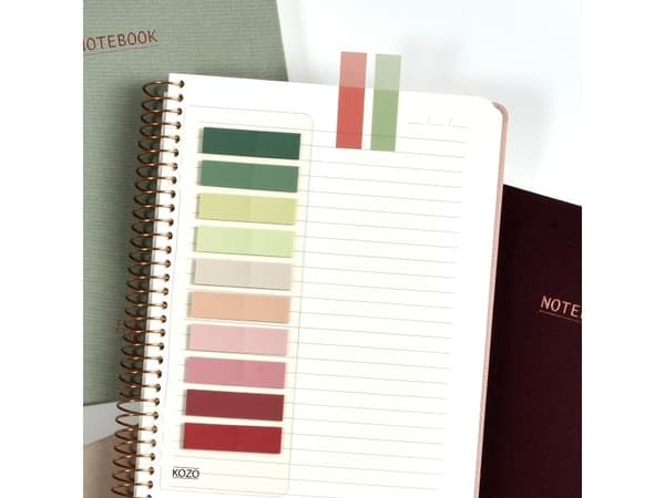 KOZO Index Tabs 10 väriä Blush (punertava)