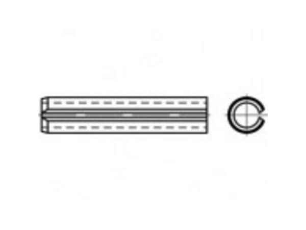 TOOLCRAFT TO-5360025 rørstift i rustfritt stål, 100 stk