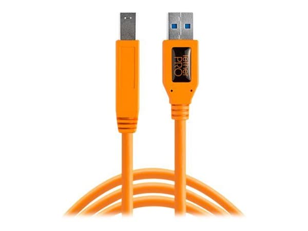 Tether Tools CU5460ORG, 4,6 m, USB A, USB B, USB 3.2 Gen 1 (3.1 Gen 1), 5 Gbit/s, Oranssi