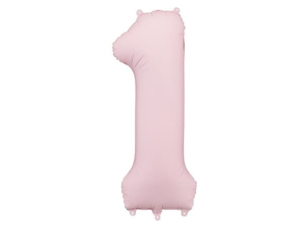 Ilmapallo numero 1 86cm vaaleanpunainen 76136