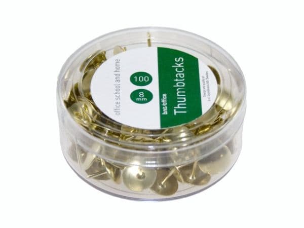 Piirustustapit messinki bnt/Office 100kpl/pakkaus
