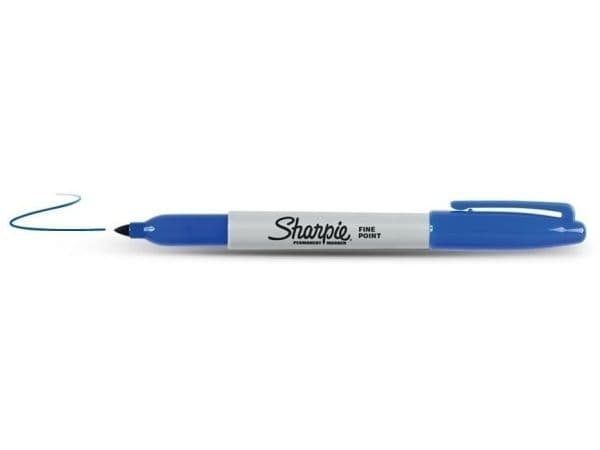 Pysyvä tussi sharpie, hieno, rund, blå