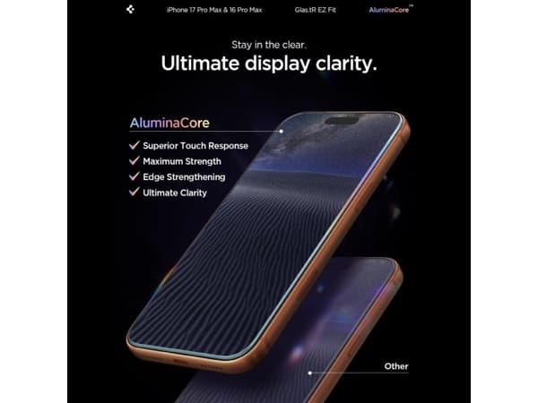 Spigen GLAS.tR EZ Fit, Apple, iPhone 16 Pro Max, Transparent, 2 styck