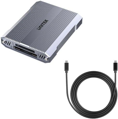 Kortleser Unitek for CF Express, SD/microSD, USB-A 10 Gbps + HUB